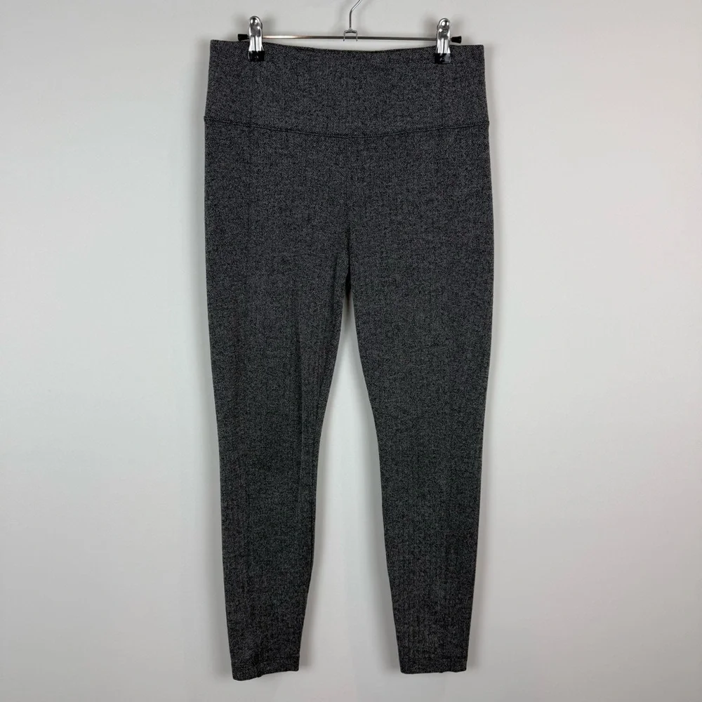 Athleta Delancey Herringbone Tight Black White Sz Medium